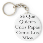 Se Que Quieres Unos Papas Como Los Mios keychains