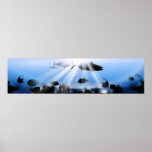 Sea abyss landscape posters