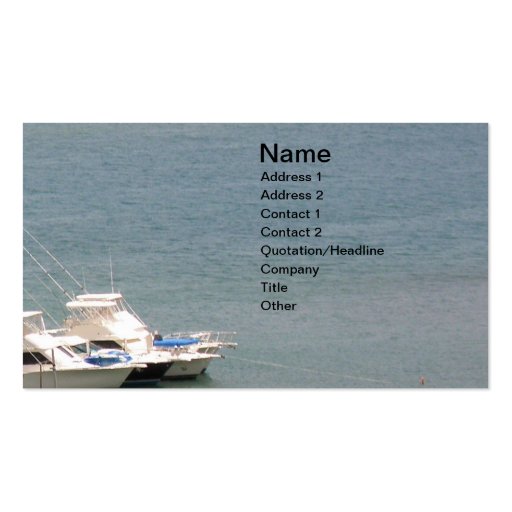 Sea and Boats Business Card Template (front side)