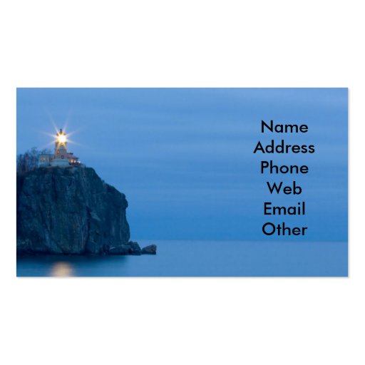 Sea and Lighthouse at Night Business Cards