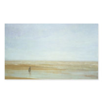 Sea and rain by James Abbott McNeill Whistler Rectangle Sticker