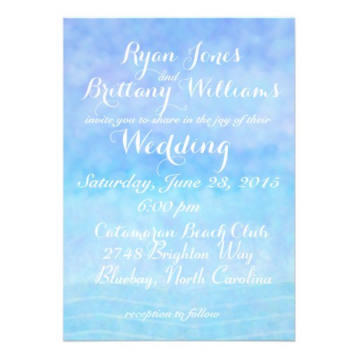 sea and sky II wedding invitation