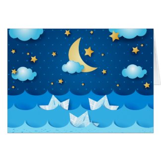 Sea at Night Card