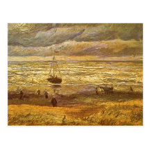 Sea at Scheveningen by van Gogh, Vintage Fine Art Post Card