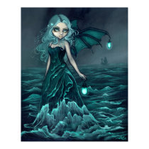 Sea Beacon gothic sea fairy Art Print