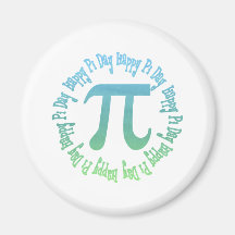 Sea Blue Gradient Pi Day Gifts and Tees Fridge Magnet
