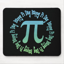 Sea Blue Gradient Pi Day Gifts and Tees Mouse Pads