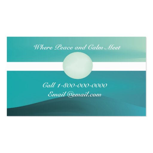 Sea Breeze Resort Business Card Template (back side)
