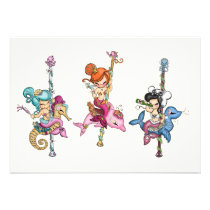 Sea Carousel Card invitations