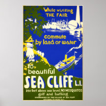 Sea Cliff New York Vintage 1939 Travel Posters