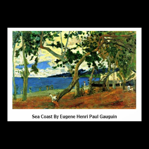 Sea Coast By Eugene Henri Paul Gauguin Posters