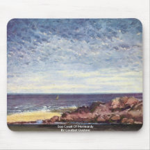 Sea Coast Of Normandy By Courbet Gustave Mousepad