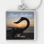 Sea Creature Statue; Puerto Vallarta, Mexico Keychain