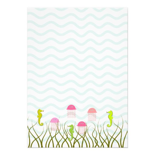 Sea Creatures Baby Shower Invitations