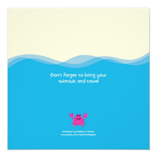 Sea Creatures Girl Birthday Invitation