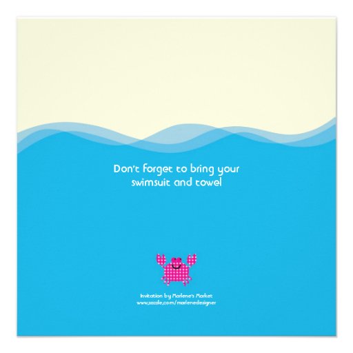 Sea Creatures Girl Birthday Invitation
