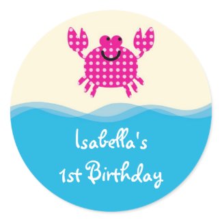 Sea Creatures Girl Favour Sticker sticker