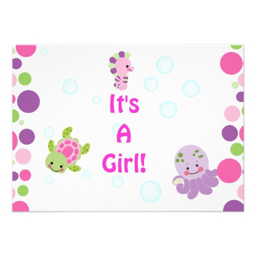 sea creatures under the sea invitation