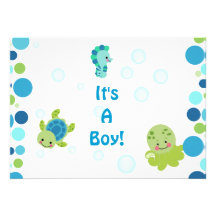 sea creatures under the sea invitation