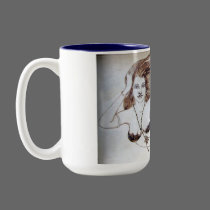 Sea Dancer Serious Coffee in Blue-Winter Sale! mugs by Om3studio Sea Dancer Serious Coffee in Blue-Winter Sale! mugs