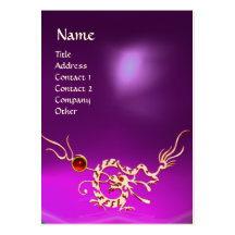SEA DRAGON 2 AMETHYST MONOGRAM ,Beauty Salon Spa Business Card Template