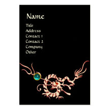 SEA DRAGON 2 AQUAMARINE MONOGRAM black white blue Business Card