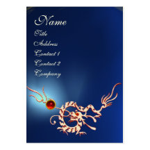 SEA DRAGON 2 SAPPHIRE  MONOGRAM blue white red Business Card