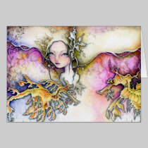 sea dragons - blank card cards