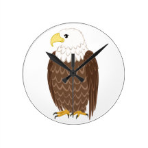 Sea eagle round clock