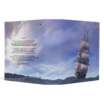 "Sea Fever' 2" ring binder.