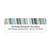 Sea foam Waves Return Address Labels labels
