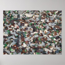Sea Glass at Glass Beach - Bermuda Poster