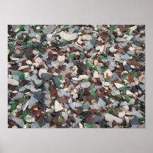 Sea Glass at Glass Beach - Bermuda Poster