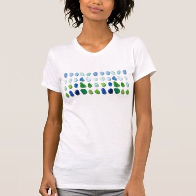 Sea glass, beach glass art women&#39;s tee shirt