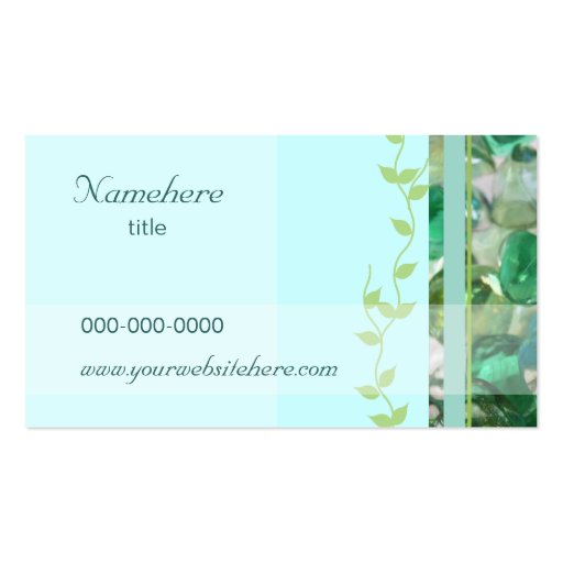 Sea Glass Business Card (front side)