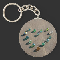Sea Glass Marble Galore keychains