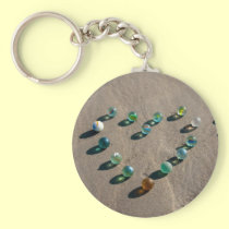 Sea Glass Marble Galore keychains