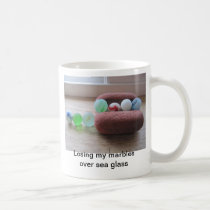 Sea glass marbles mugs