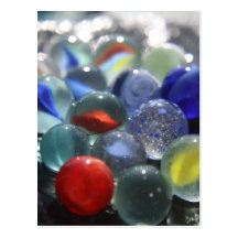 Sea Glass Marbles Postcard