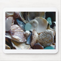Sea Glass Shell Collected Mouse Pad