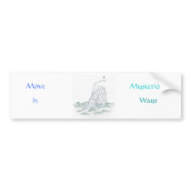 Sea Goddess Holing Moon, Waves Bumper Sticker