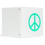 Sea Greeen Peace Sign Vinyl Binders
