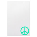 Sea Greeen Peace Sign Personalized Stationery