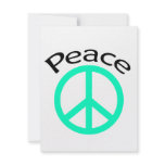 Sea Greeen Peace &amp; Word Personalized Invite