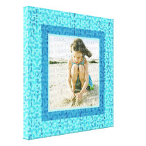 Sea Green Beach Vacation Memories Photo Frame canvas prints