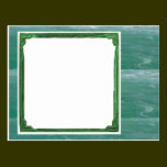 Sea Green Border Image / Text Holder postcards