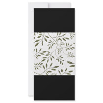 Sea Green floral wedding gift Rack Card Design
