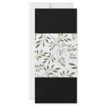 Sea Green floral wedding gift Rack Card Design