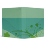 sea green flower waves.ai binders