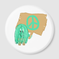 Sea Green Peace Fridge Magnet